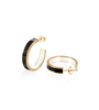 Noir Halo Hoop Earrings - 18kt Gold Plated Stainless Steel - Size (S)