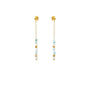 Celeste Light Green Earrings - 18kt gold plated stainless steel