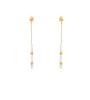 Celeste Snow Earrings - 18kt gold plated stainless steel