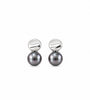 Sorelle Grey Pearl Earrings in Silver - 10mm