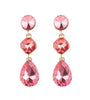 Blush Radiance Crystal Drop Earrings - (Size M - L) - Plum Petal
