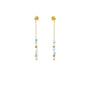Celeste Light Green Earrings - 18kt gold plated stainless steel - Plum Petal
