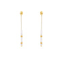 Celeste Snow Earrings - 18kt gold plated stainless steel - Plum Petal