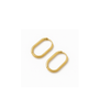 Haven Hoop Gold Earrings - Stainless Steel 18Kt Gold plated Size (S) - Plum Petal