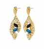 KK Jameela Gold Earrings 14Kt Gold Plated - Plum Petal
