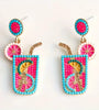 Pink Citrus Splash Earrings – (size S) - Plum Petal