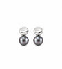 Sorelle Grey Pearl Earrings in Silver - 10mm - Plum Petal