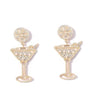 Sparkling Cosmopolitan Earrings (size S) - Plum Petal