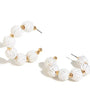 Ariel White Hoop Earrings - Size M - Plum Petal