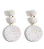 Coco White Earrings - Size M - Plum Petal