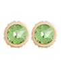 Ophelia Green Earrings - Size (M) - oversized stud - Plum Petal