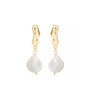 Pearl Earrings (raw pearl) - Plum Petal